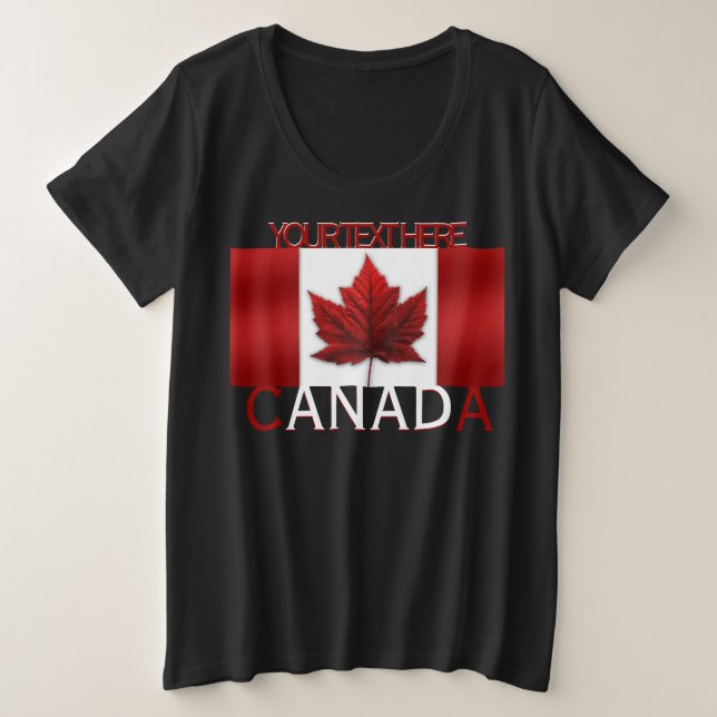 Camisas Canadá-Mujeres Personalizado Camisas Canad (Anverso del diseño)