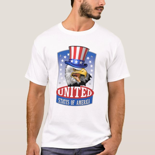 Camisas con bandera estadounidense, camisetas patr (Anverso)