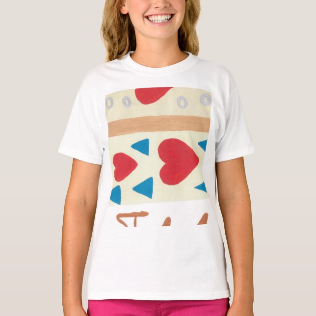 Camisas de amor Chicas Camiseta básica de larga du (Anverso)