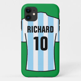 Camisas de fútbol con estuche para iPhone Funda az
