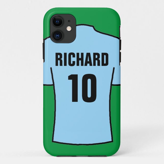 Camisas de fútbol con estuche para iPhone Funda az (Reverso)
