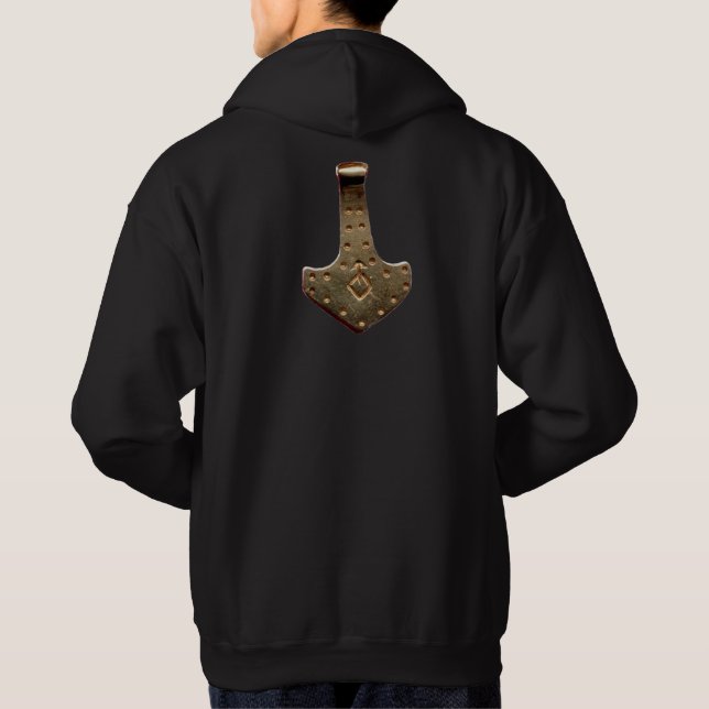 Camisas de sudadera encapuchadas de oro Thor Hamme (Reverso)