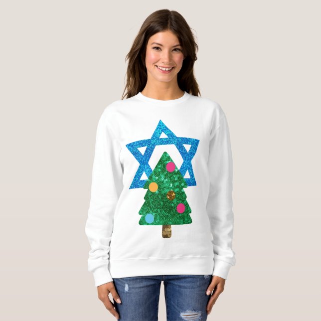 camisas de sudadera para mujeres de sequin christm (Anverso completo)