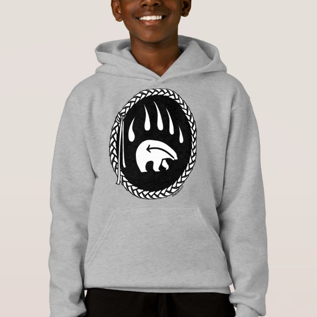 Camisas de sudadera para niños de arte de oso trib (Anverso)