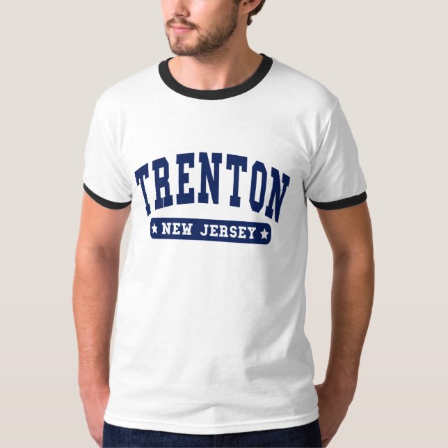 Camisas de té Trenton New Jersey College Style (Anverso)