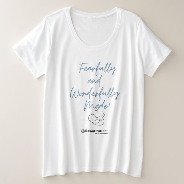 Camisas femeninas hechas con miedo y maravilla (Anverso del diseño)