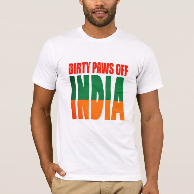 Camisas fuera de la camiseta de la India - Mens Te (Anverso)
