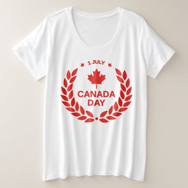 Camisas más grandes para el Día de Canadá (Anverso del diseño)