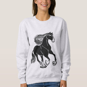 Camisas negras y blancas Caballos sudaderas
