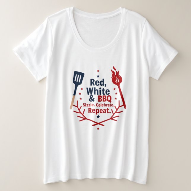 Camisas Rojas, Blancas y BBQ Plus - Parrilla Patri (Anverso del diseño)