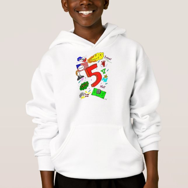 Camisas suaves encapuchadas Ode to Five Kids (Anverso)