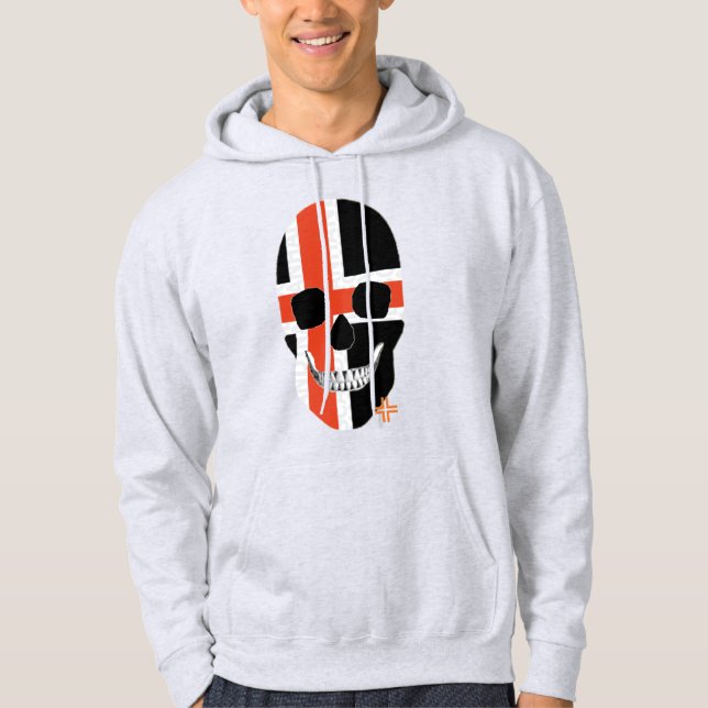 Camisas sudaderas B2 con capucha nórdica HANDSKULL (Anverso)