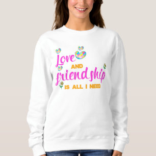 Camisas sudaderas básicas de amor y amistad para m