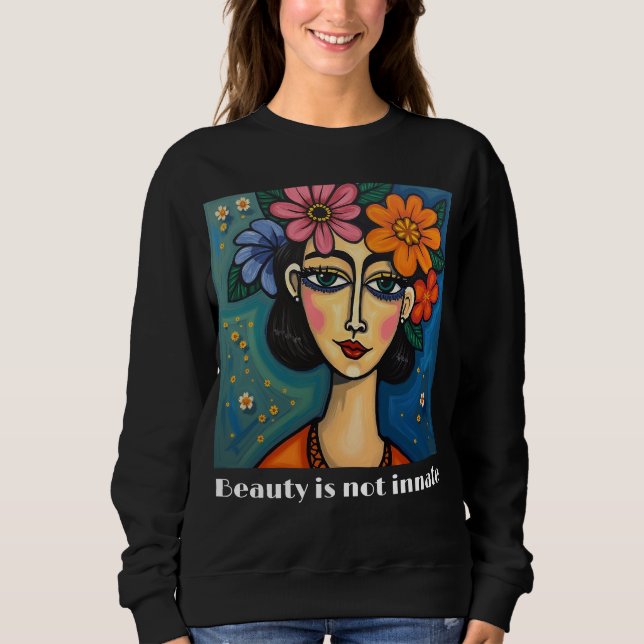 Camisas sudaderas básicas de la mujer con mensaje  (Anverso)