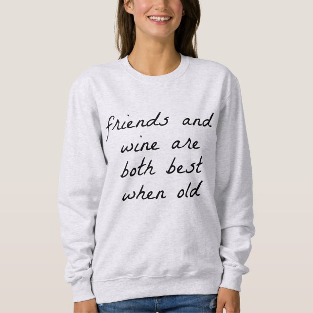 Camisas sudaderas básicas de las mujeres amigas y  (Anverso)