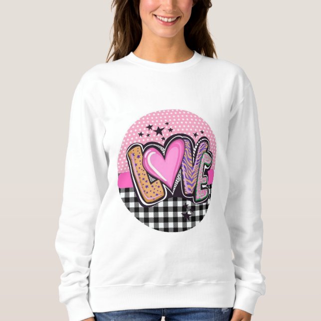 Camisas sudaderas básicas de las mujeres de amor (Anverso)