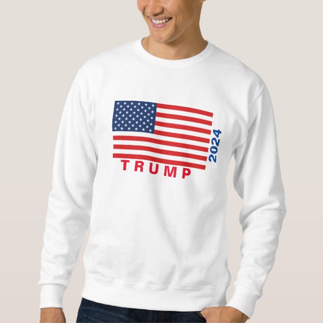 Camisas sudaderas básicas TRUMP 2024 (blanco) (Anverso)