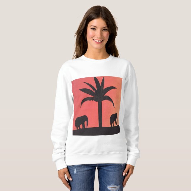 Camisas sudaderas blancas de las mujeres (Anverso completo)