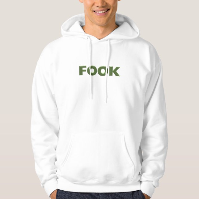 Camisas sudaderas blancas encapuchadas de los homb (Anverso)