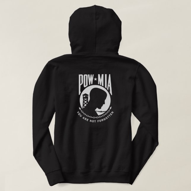 Camisas sudaderas capuchadas de POW MIA (Reverso del diseño)