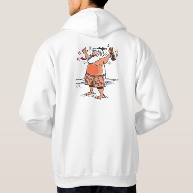 Camisas sudaderas capuchadas de Santa Claus (Reverso)