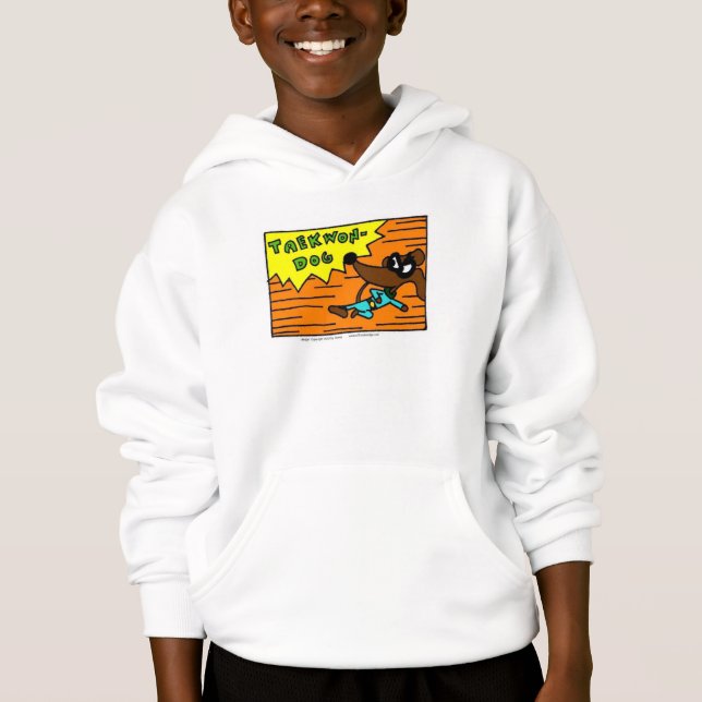 Camisas sudaderas capuchadas "TAEKWON-DOG" (Anverso)