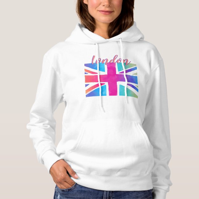 Camisas sudaderas coloridas Jack Hooded (mujeres) (Anverso)