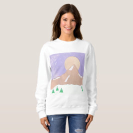 Camisas sudaderas con una escena de montaña nevada