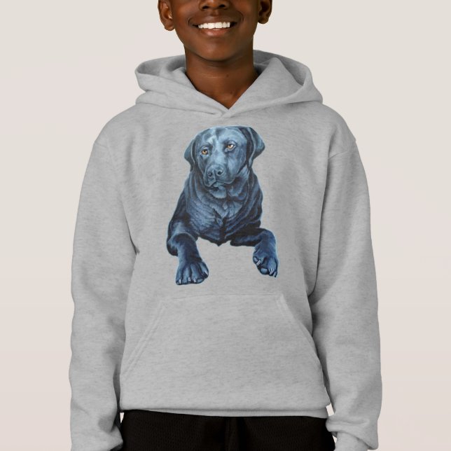 Camisas sudaderas de arte de perro azul de Labrado (Anverso)