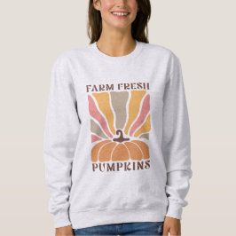 Camisas sudaderas de calabazas frescas de granja