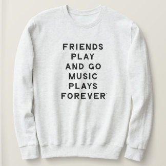 Camisas sudaderas de citas de amigos y música