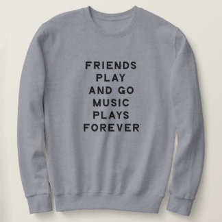 Camisas sudaderas de citas de amigos y música