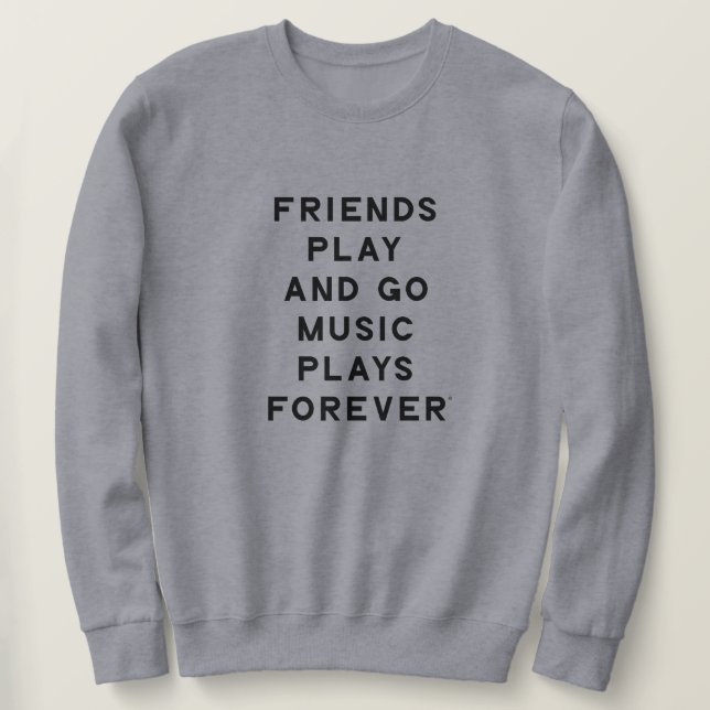 Camisas sudaderas de citas de amigos y música (Anverso del diseño)