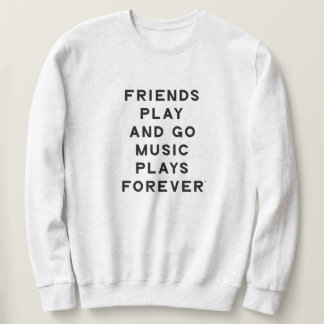 Camisas sudaderas de citas de amigos y música