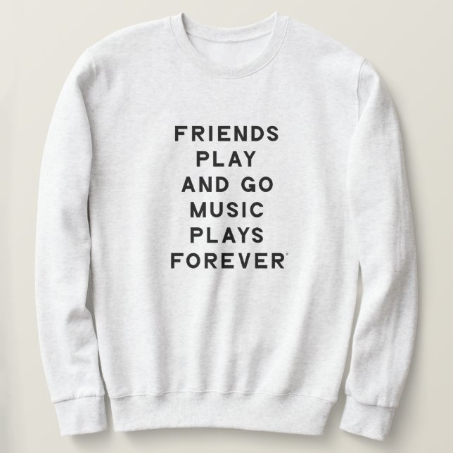 Camisas sudaderas de citas de amigos y música (Anverso del diseño)