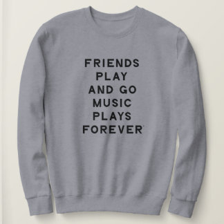 Camisas sudaderas de citas de amigos y música