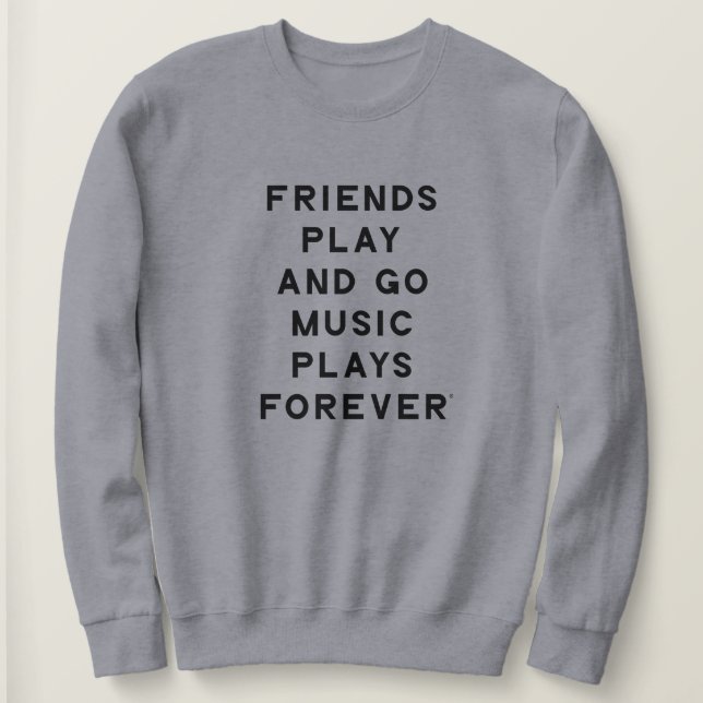Camisas sudaderas de citas de amigos y música (Anverso del diseño)
