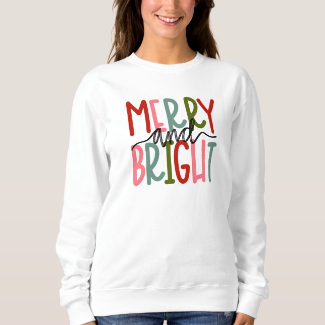 Camisas sudaderas de feriado blanco para mujeres a (Anverso)