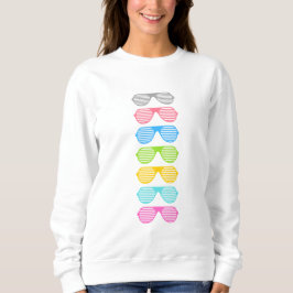 Camisas sudaderas de gafas coloridas y brillantes