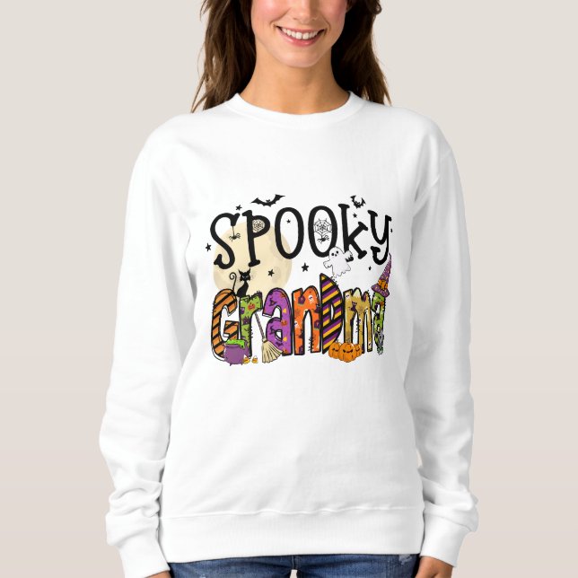 Camisas sudaderas de Halloween de la abuela asusta (Anverso)