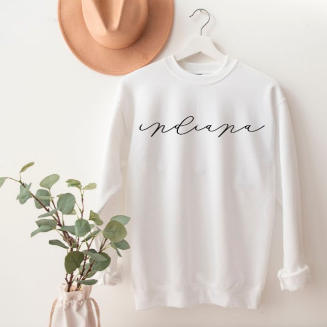 Camisas sudaderas de Indiana Script State (Subido por el creador)
