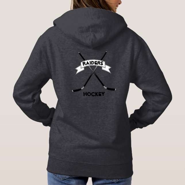 Camisas sudaderas de la hoodie de hockey femenino  (Reverso)