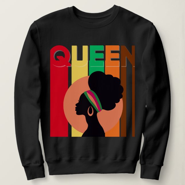 Camisas sudaderas de la Reina Africana (Anverso del diseño)