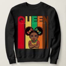 Camisas sudaderas de la Reina Chica Africana