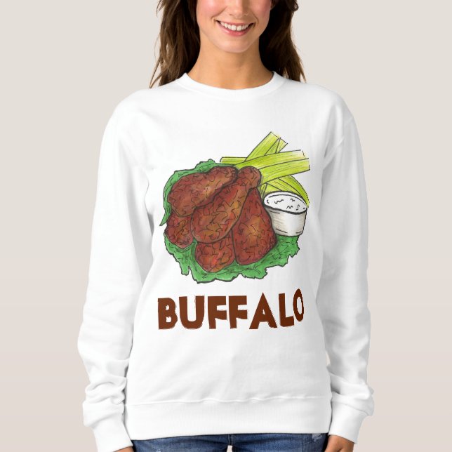 Camisas sudaderas de las algas de pollo de Buffalo (Anverso)