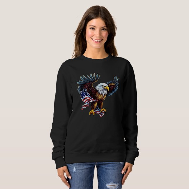 Camisas sudaderas de las mujeres de Eagle de Estad (Anverso completo)