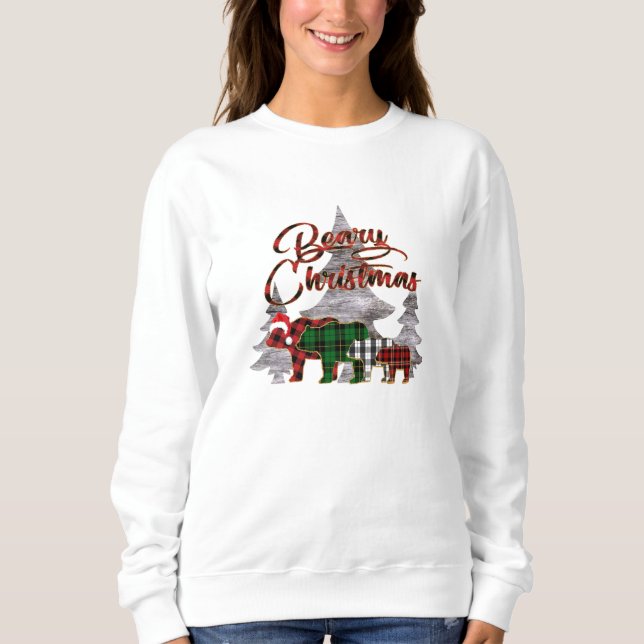 Camisas sudaderas de los Navidades de Buffalo Plai (Anverso)