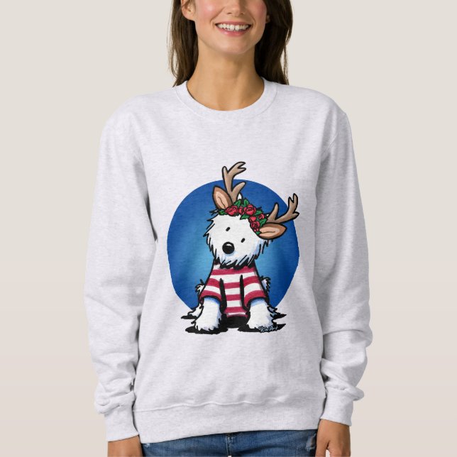 Camisas sudaderas de los Navidades de renos kiniAr (Anverso)