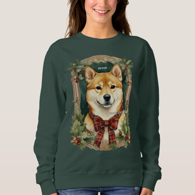 Camisas sudaderas de Navidades Doge (Shiba Inu) (Anverso)