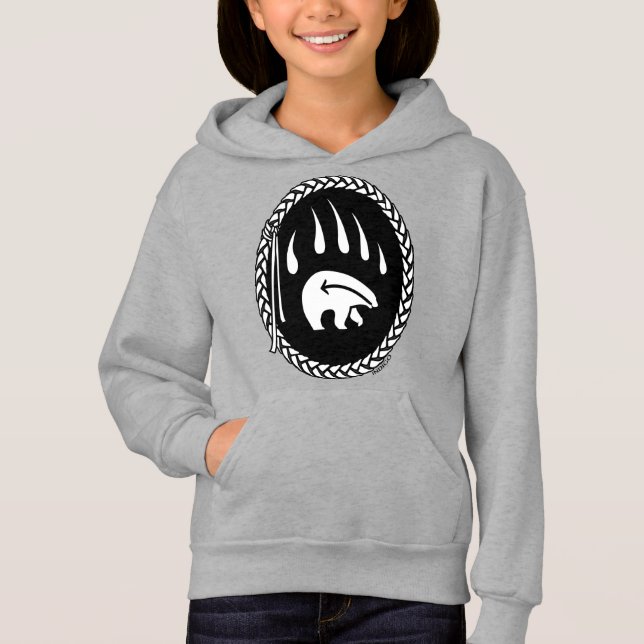 Camisas sudaderas de niños con arte de oso tribal  (Anverso)